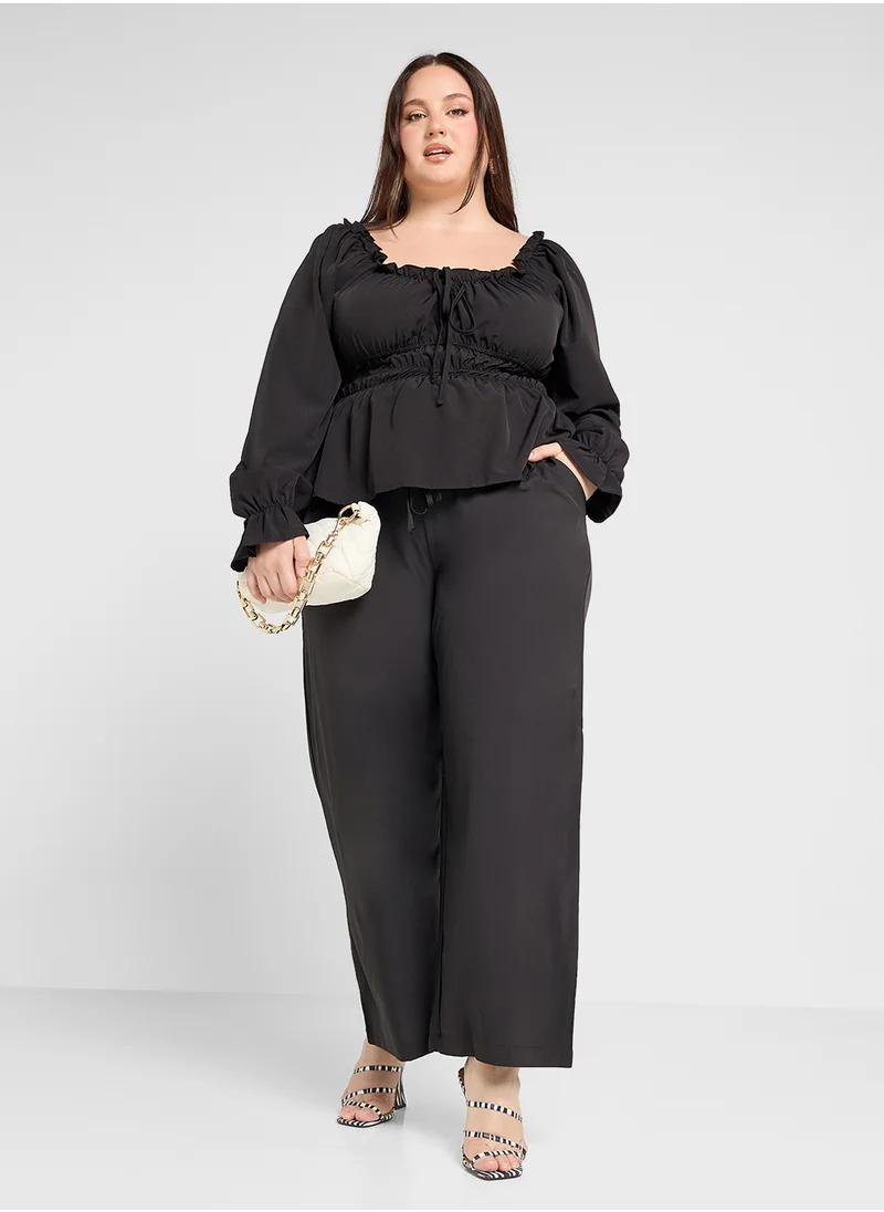 Ginger Plus Elasticised Wide Leg Pants