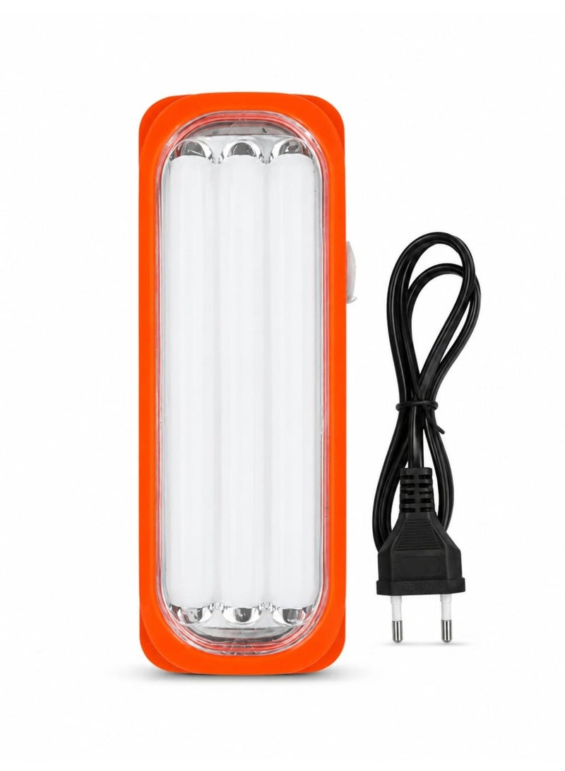 مصباح يدوي LED قابل لإعادة الشحن، يتميز بسطوع عالٍ وثلاث لمبات داخلية. - Image 2