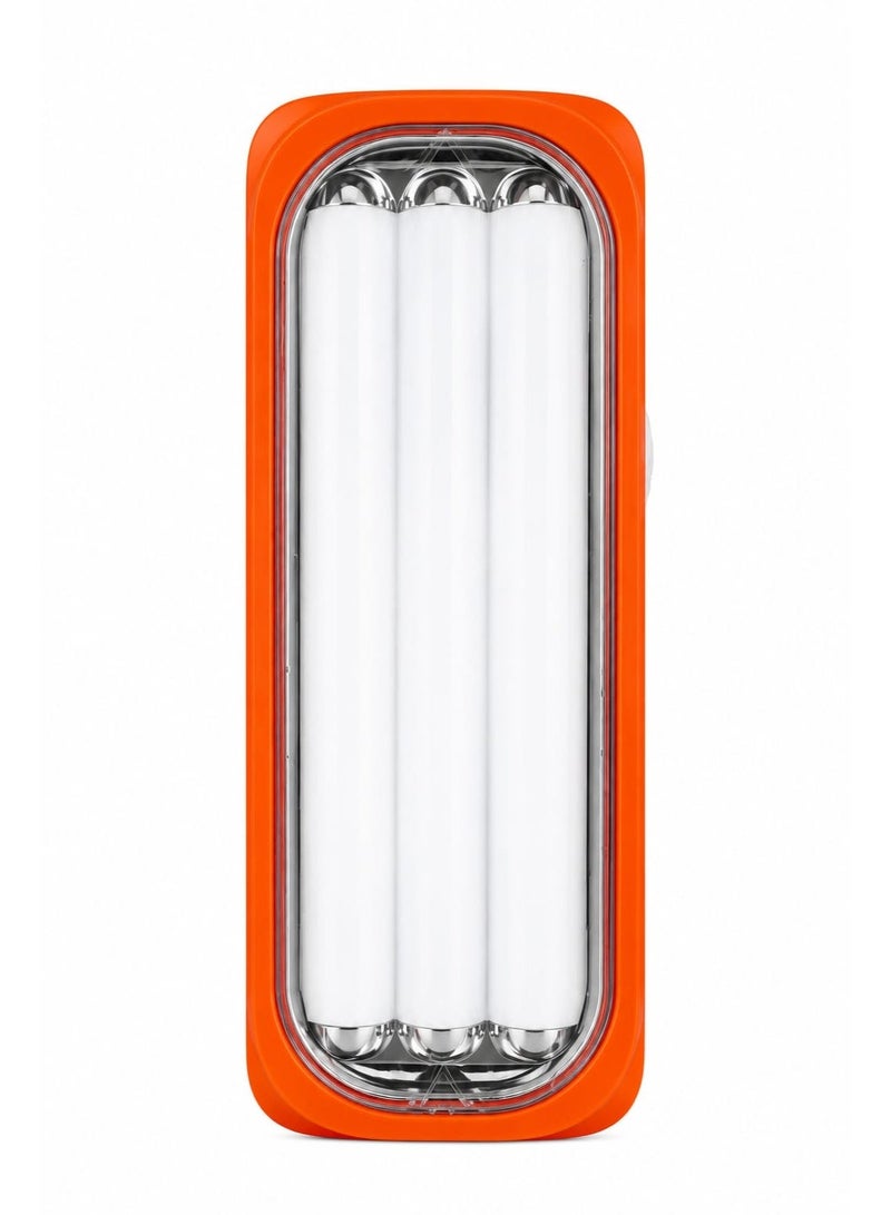 مصباح يدوي LED قابل لإعادة الشحن، يتميز بسطوع عالٍ وثلاث لمبات داخلية. - Image 1