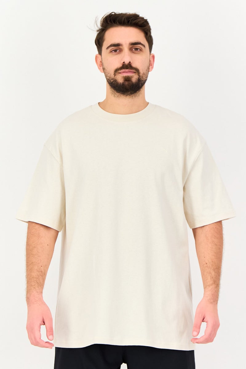 Puma x Select Men Sportswear Fit Short Sleeve Outdoor T Shirt, Beige - Image 1