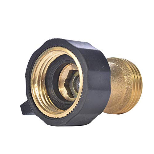Sanpaint 3/4" Brass Garden Hose Shut Off Valve,1-Way Restricted-Flow Water Shut-Off, Fits 3/4 Inch Hose Connector - Image 4