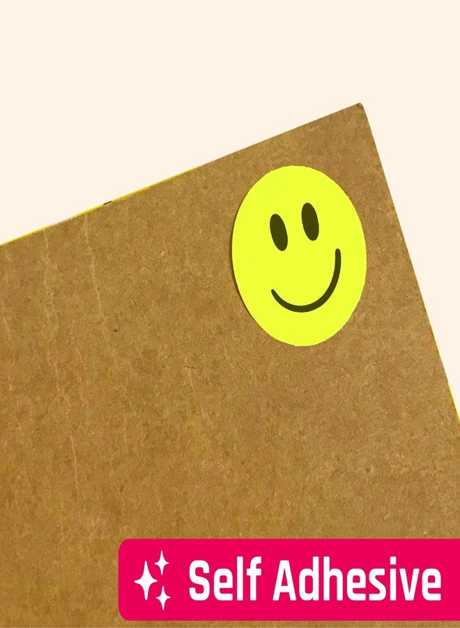 TownStix 2000 Pack - 0.5" Smiling Happy Smile Face Stickers, Yellow - Image 5