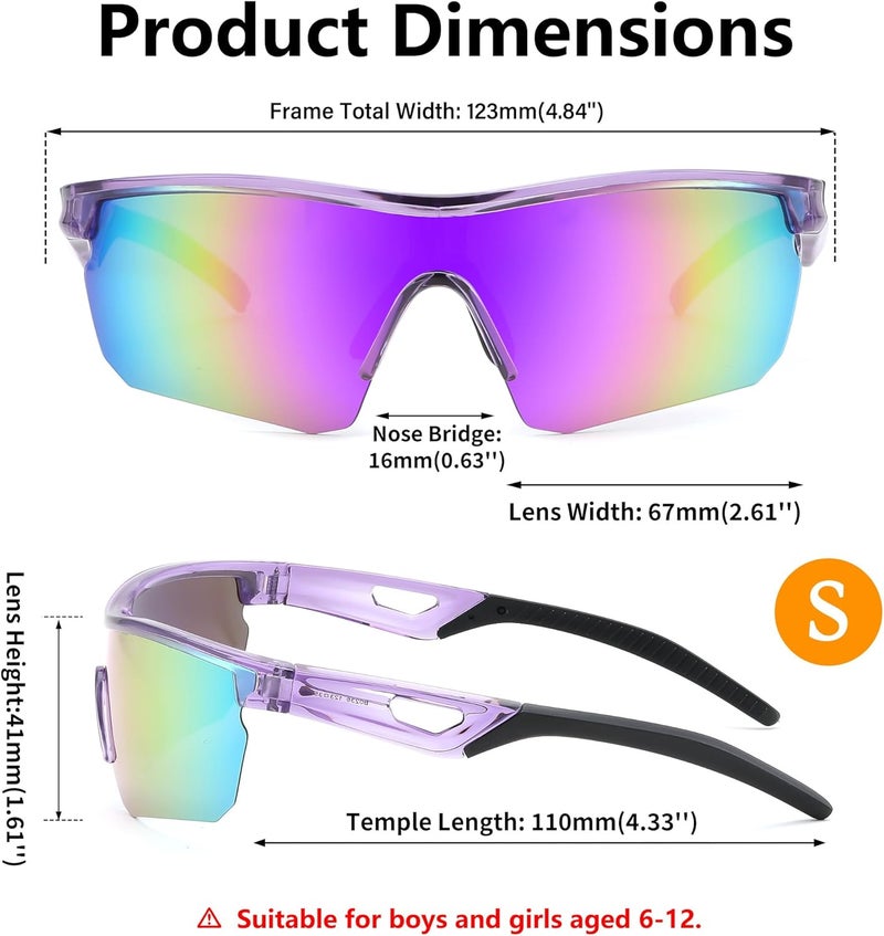 FEISEDY Kids Teens Baseball Polarized Sunglasses Sports TR90 Frame Boys Girls Cycling B2454 - Image 5