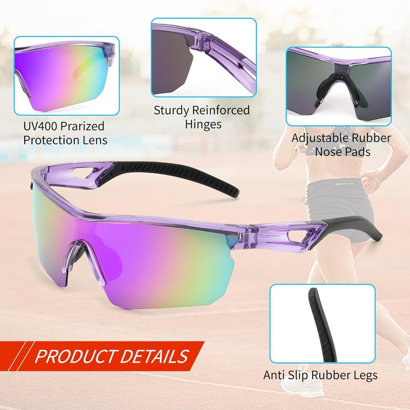 FEISEDY Kids Teens Baseball Polarized Sunglasses Sports TR90 Frame Boys Girls Cycling B2454 - Image 3