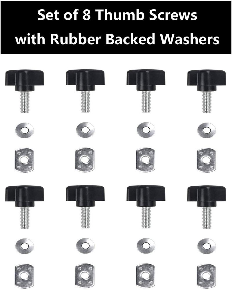 ELONN Universal Hard Top Bolts for Jeep Wrangler - Quick Removal Fastener Thumb Screw & Nut Kit Compatible with Jeep Wrangler YJ TJ JK Unlimited Sahara Rubicon 2/4 Door (Pack of 8) - Image 4