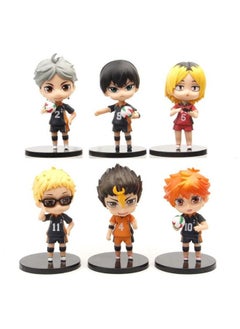 Volleyball Juvenile Anime Haikyuu Action Figure 6 Styles Haikyuu Cake Topper Figurines, PVC Model Dolls Q Version Model Toy Boy Gift Collectible