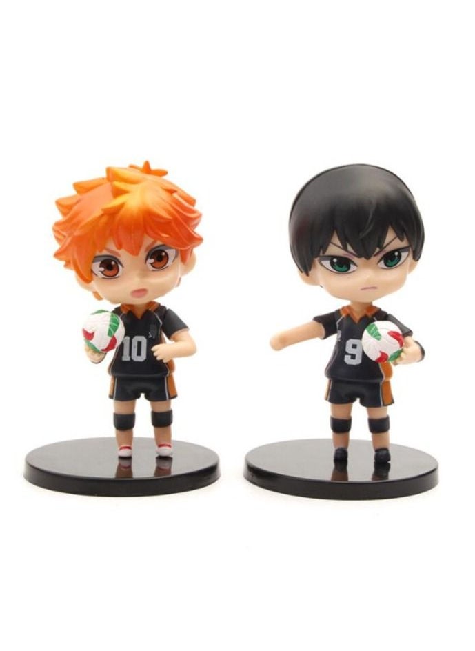 JUNYOUK - Volleyball Juvenile Anime Haikyuu Action Figure 6 Styles Haikyuu Cake Topper Figurines, PVC Model Dolls Q Version Model Toy Boy Gift Collectible - Image 1