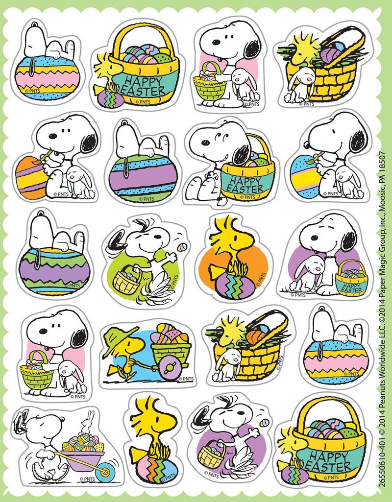 Eureka Peanuts Easter Stickers, Theme (655061) - Image 5