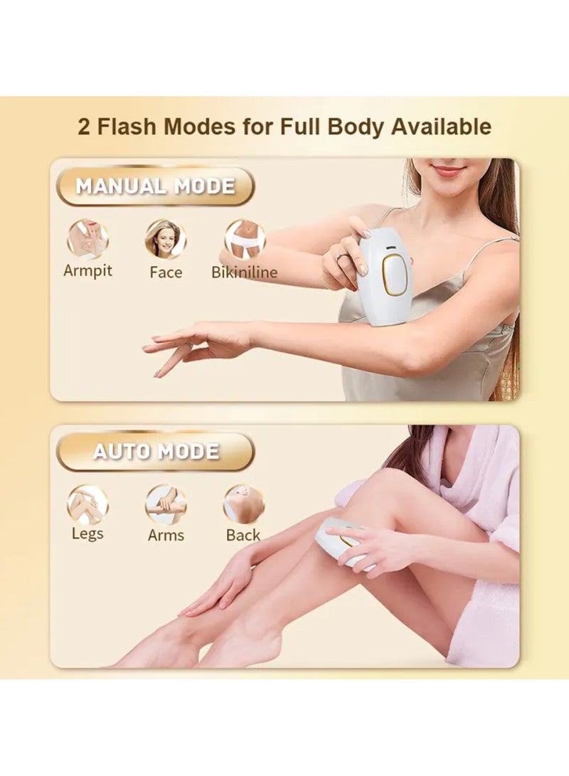 Permanent IPL Laser Painless Permanent Hair Removal Electric Epilator Laser Machine For Women & Men Full Body Use. Upgraded to 500k Flashes. Latest Generation IPL Laser Technology. White. - Image 4