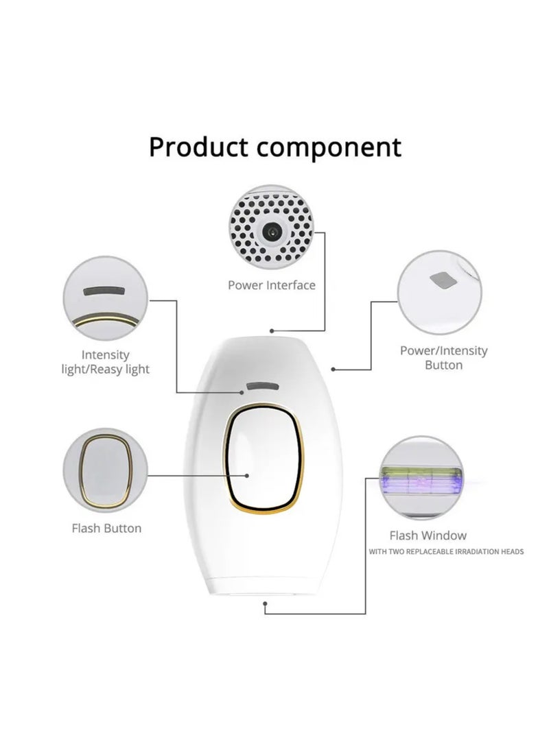 Permanent IPL Laser Painless Permanent Hair Removal Electric Epilator Laser Machine For Women & Men Full Body Use. Upgraded to 500k Flashes. Latest Generation IPL Laser Technology. White. - Image 5
