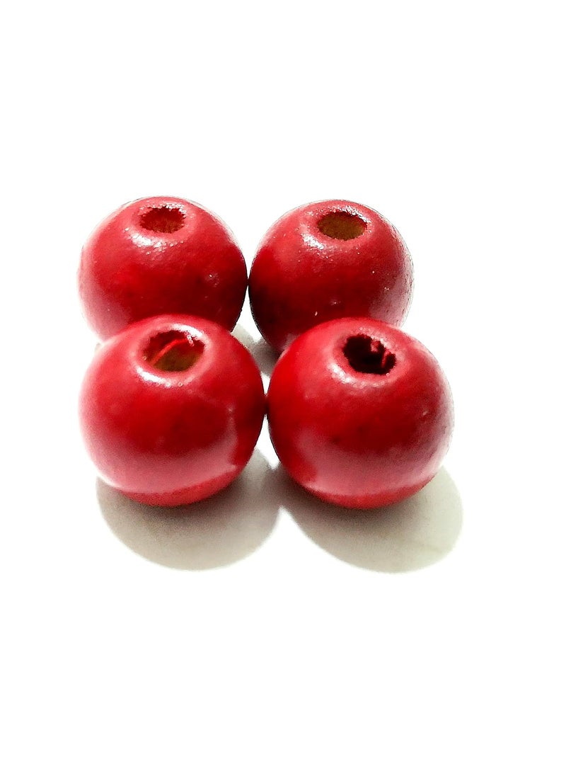 GOELX Goelx Wooden Round Beads for Jewellery Making, Beading & Art Craft Work - Pack of 100, Size : 14mm X 14mm X 14mm  - Image 1