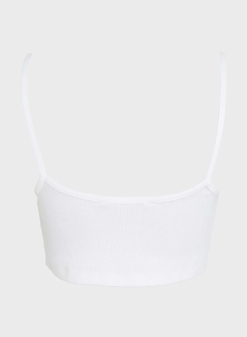 Calvin Klein Jeans Strappy Knitted Crop Top