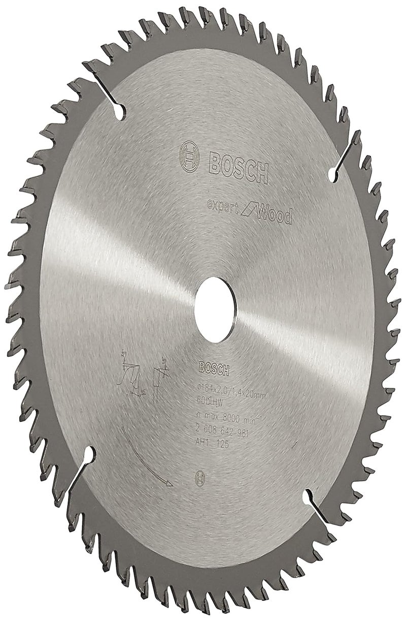Professional Circular Saw Blade For Wood 7'' / 184mm Dia, 20mm Bore, 60Teeth, Pack Of 1