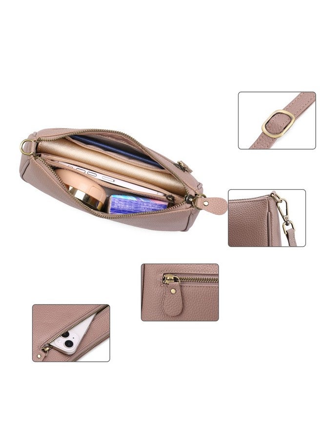 SENDEFN Small Leather Crossbody Bag Wallet For Women Adjustable Shoulder Bags Purses With Zipper - Image 3