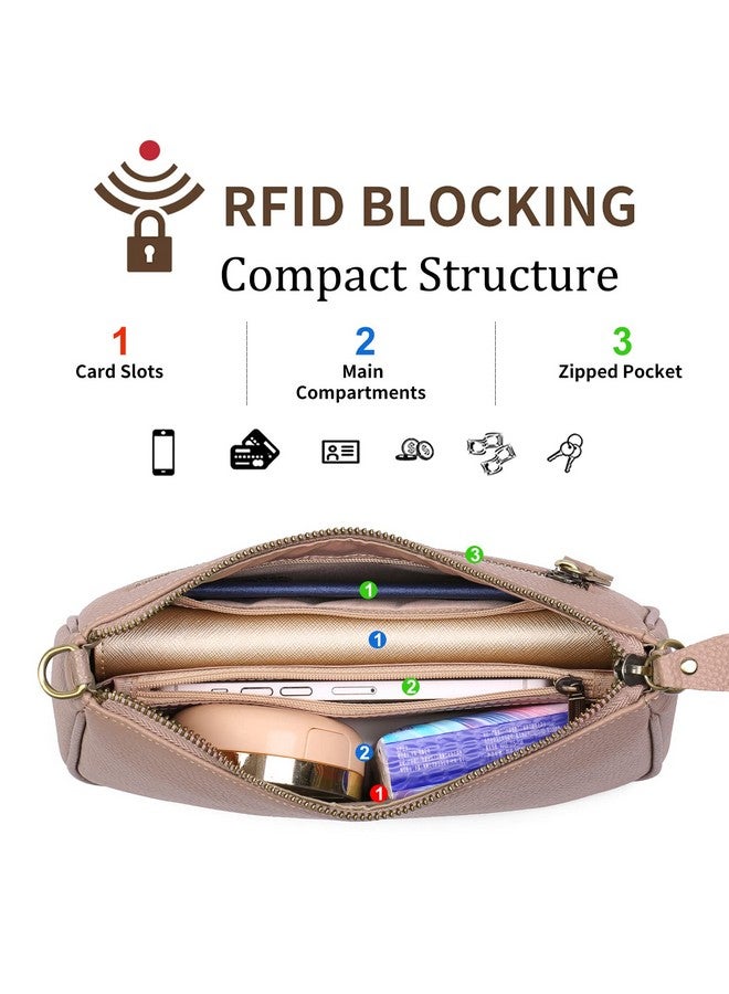 SENDEFN Small Leather Crossbody Bag Wallet For Women Adjustable Shoulder Bags Purses With Zipper - Image 5