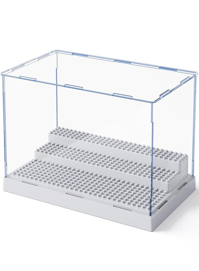 Mlikero Display Case for Minifigures Action Figures Blocks, Removable Minifigure Display Case Box Storage for Collection Bricks Blocks Toys, Grey… - Image 1