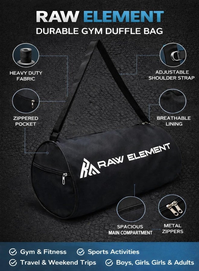 Raw Element Gym Shaker, Wrist Band & Gym Bag Combo | Fitness Essentials Set for Men & Women | Workout (Black & Red) - Image 4