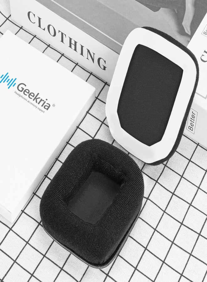 جيكريا وسادات أذن بديلة من قماش مخملي مريح من جيكريا لسماعات ASTRO Gaming A20، قطع غيار (أسود) - Image 5