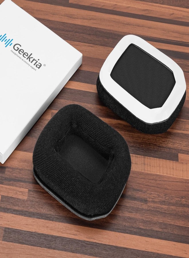 جيكريا وسادات أذن بديلة من قماش مخملي مريح من جيكريا لسماعات ASTRO Gaming A20، قطع غيار (أسود) - Image 4