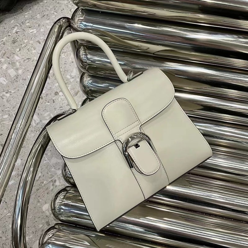 Box Cowhide Handbag 2023 Fashion All-Match Messenger Bag Textured Shoulder Bag Genuine Leather Women'S Bag - Image 5