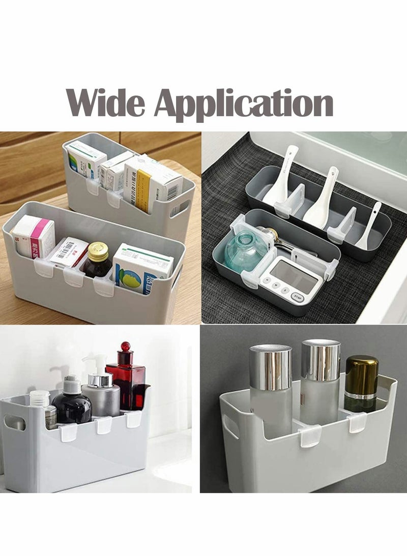 KASTWAVE Fridge Dividers, 8Pcs Plastic Refrigerator Dividers, Adjustable Snap-on Separator Fridge Space Allocators,Storage Box Pantry Grid Dividers for Home Kitchen Office Supplies (Clear) - Image 5