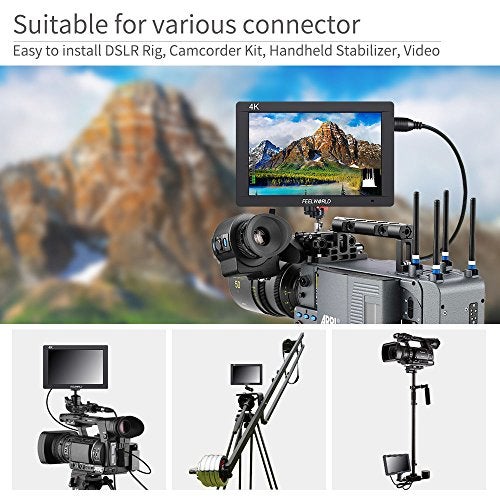 FEELWORLD FW703 7 Inch DSLR On Camera Field Monitor 3G SDI 4K HDMI Input Output Video Assist Peaking Focus IPS Full HD 1920x1200 - Image 3