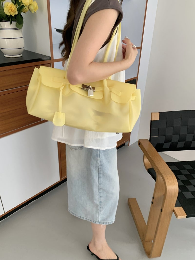 Trendy Jelly Bag 2026 Summer New Arrival - Versatile Commuter Tote with Large Capacity