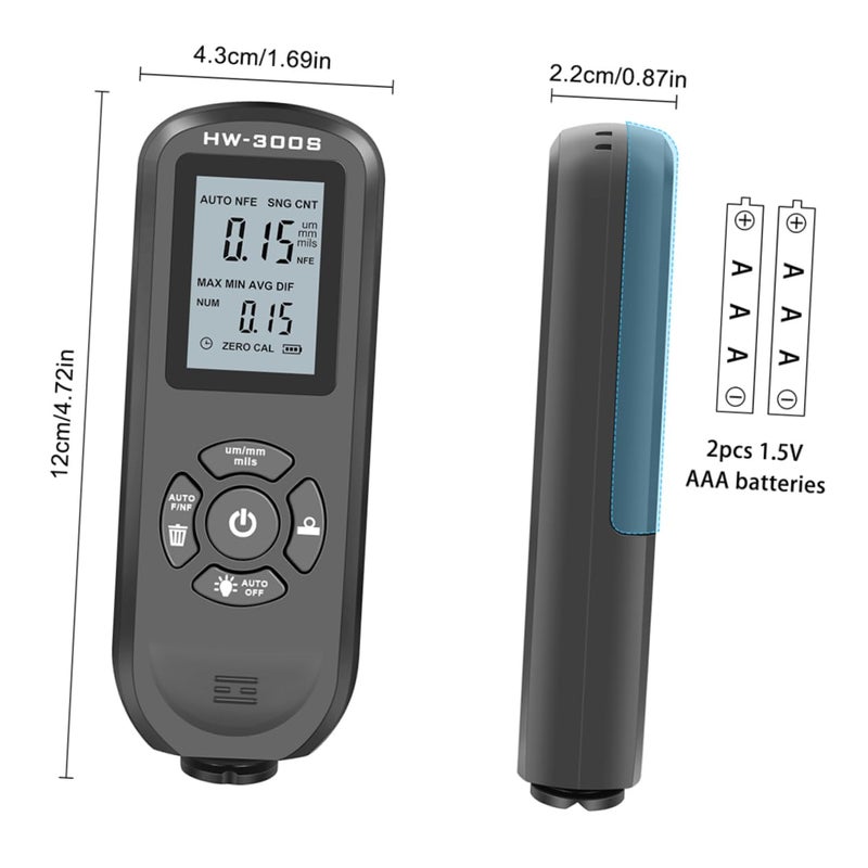 Automotive Paint Coating Thickness Gauge Tester Metric Feeler Gauge - Image 3