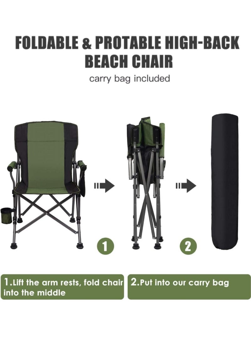 شو وو كرسي تخييم قابل للطي، كرسي خارجي محمول مع حامل كوب وحقيبة حمل - Image 3
