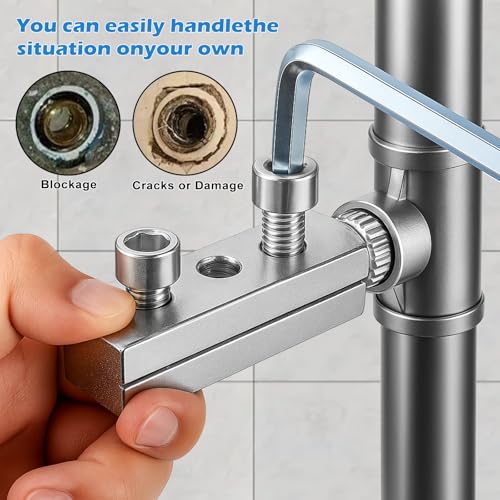 Dromco Broken Valve Thread Extractor, Broken Pipe Extractor Tool, Multifunctional Easy Out Pipe Extractor Set for Damaged Faucet Water Pipe Remover (1 Set, 1/2", 3/4" Compatible) - Image 3