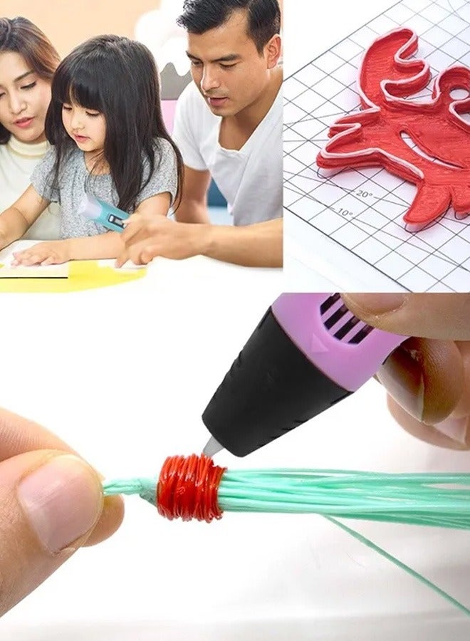 Generic 3D Printing Pen Cute Doodle Arts Craft Drawing USB Pen Set Education RBT Starter Kit Kids Toy    Generation Smart Children's Gift Three-Dimensional Painting Creative Room Temperature Pen + 3D Printi  - Image 5