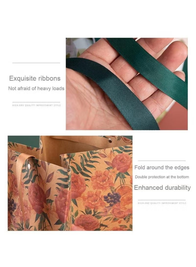 4 قطع من أكياس الهدايا الكبيرة، حقيبة مربعة الشكل مقاس 30×30×30 سم، حقيبة زهور، حقيبة هدايا زفاف كبيرة مربعة، أكياس ورقية ضخمة لأعياد الميلاد، مع مقابض لحفلات الأعياد والمناسبات والخطوبة، أكياس تغليف هدايا. - Image 5