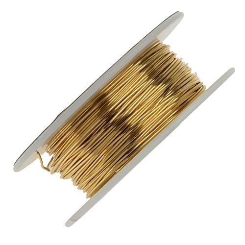 ART IFACT ART IFACT 10 Meters Brass Wire 21 Gauge 0813 mm Diameter Golden Wire for Jewellery DIY Jewellery Artistic 