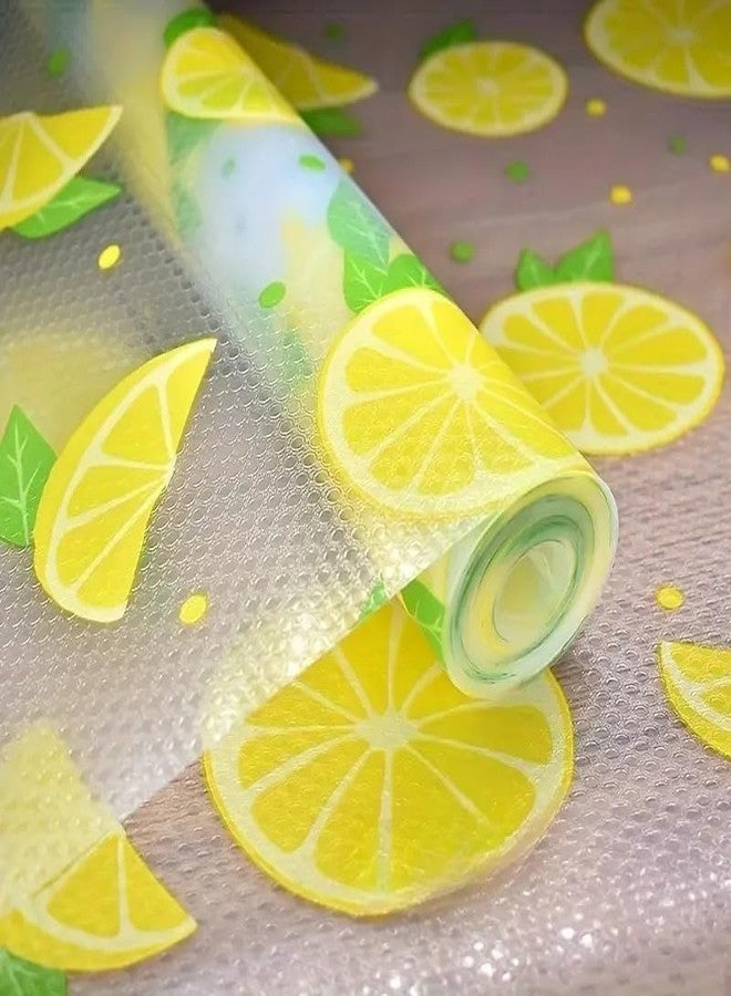 IMPERSE Fridge Mat, Shelf Liner for Kitchen Cabinets - Non-Slip Kitchen Drawer & Refrigerator Liner - Waterproof, Washable Cabinet Mat, Easy to Cut & Install | 45 x 300 cm (Lemon) - Image 1
