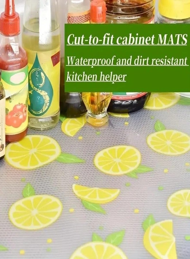 IMPERSE Fridge Mat, Shelf Liner for Kitchen Cabinets - Non-Slip Kitchen Drawer & Refrigerator Liner - Waterproof, Washable Cabinet Mat, Easy to Cut & Install | 45 x 300 cm (Lemon) - Image 5