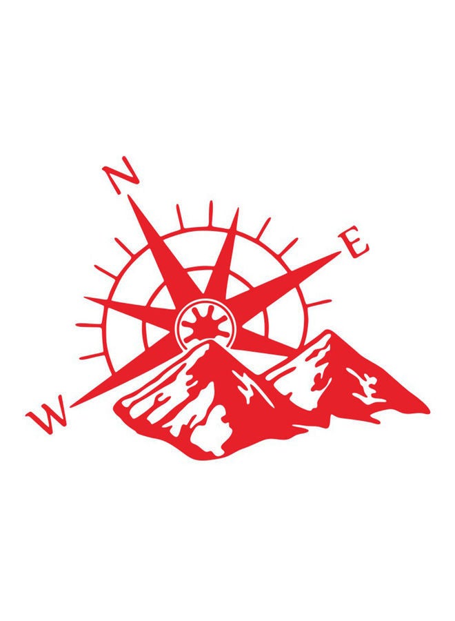 NIBEMINENT 1-Piece Mountains NWE Compass Car Sticker - Image 1
