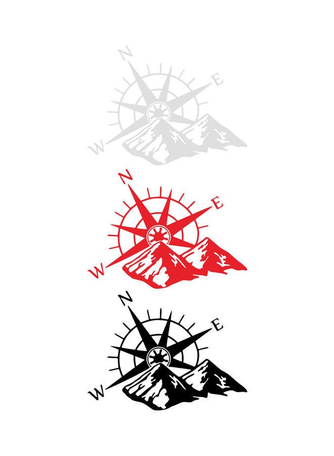 NIBEMINENT 1-Piece Mountains NWE Compass Car Sticker - Image 4