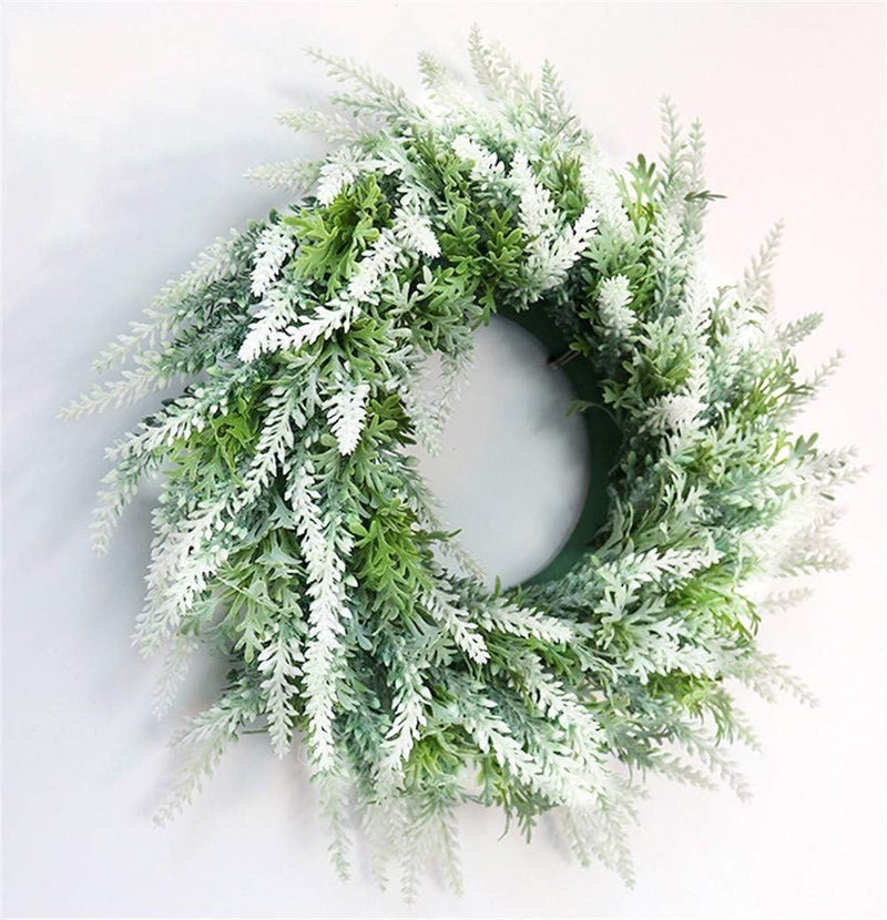 LOVENIMEN Artificial Flowers Lavender Plastic Plant Fake Wedding Bride Bouquet Indoor Outdoor Home Decor Garden Patio Table Centerpieces Arrangements Decoration White 4 Pcs - Image 3