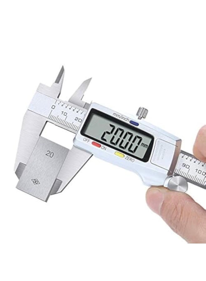كاليبرو رقمي من الفولاذ المقاوم للصدأ BeigeFamu، 6 بوصات/150 مم، دقة 0.01 مم - Image 1