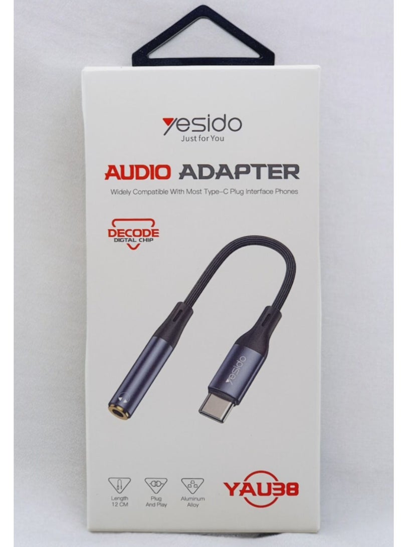 Yesido Audio Cable AUX 3.5MM Type C To Headphone Adapter - Image 3