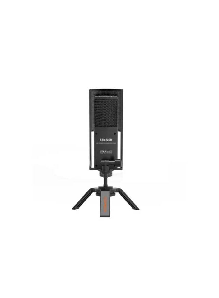كوميكا ميكروفون كوميكا STM-USB متعدد الاستخدامات بمنفذ USB مكثف قلبي الشكل - أسود - Image 2