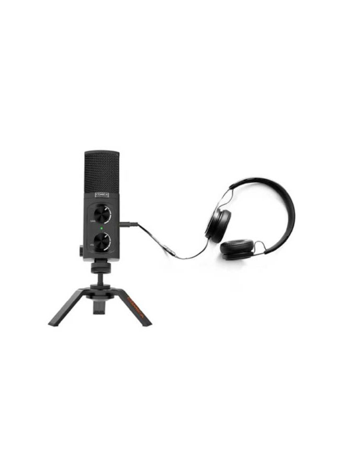 كوميكا ميكروفون كوميكا STM-USB متعدد الاستخدامات بمنفذ USB مكثف قلبي الشكل - أسود - Image 4