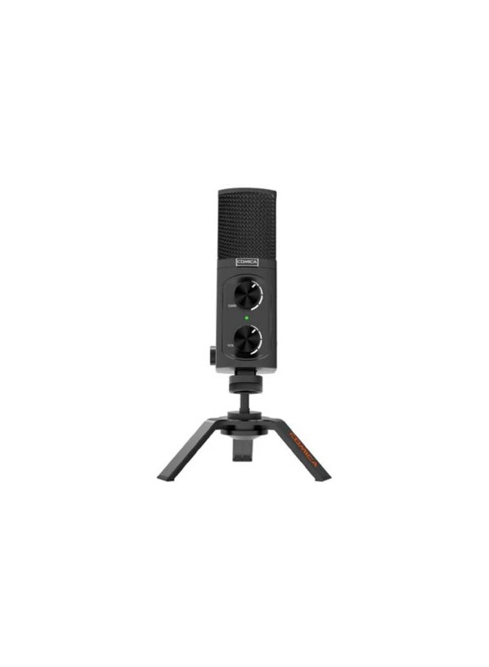 كوميكا ميكروفون كوميكا STM-USB متعدد الاستخدامات بمنفذ USB مكثف قلبي الشكل - أسود - Image 1