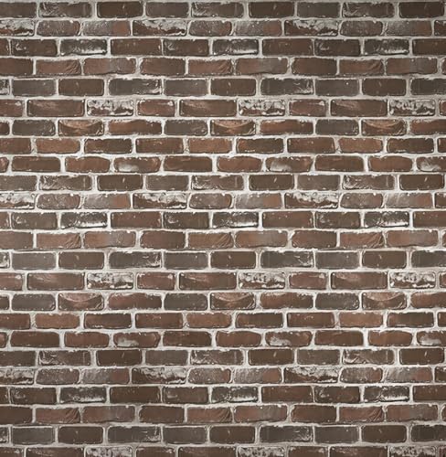Timeet Vintage Brown Brick Wallpaper Peel and Stick Wallpaper 17.7"×197" Self Adhesive Brick Removable Faux 3D Wallpaper for Walls Fireplace Autumn Home Decor - Image 1
