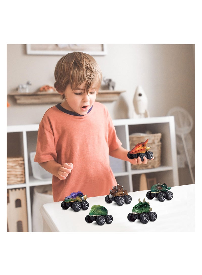Dinosaur Pull Back Cars Set for Kids 6 Pack Suitable Birthdays Toys for Ages 2 to 6 Toddlers Boys Girls - Image 3