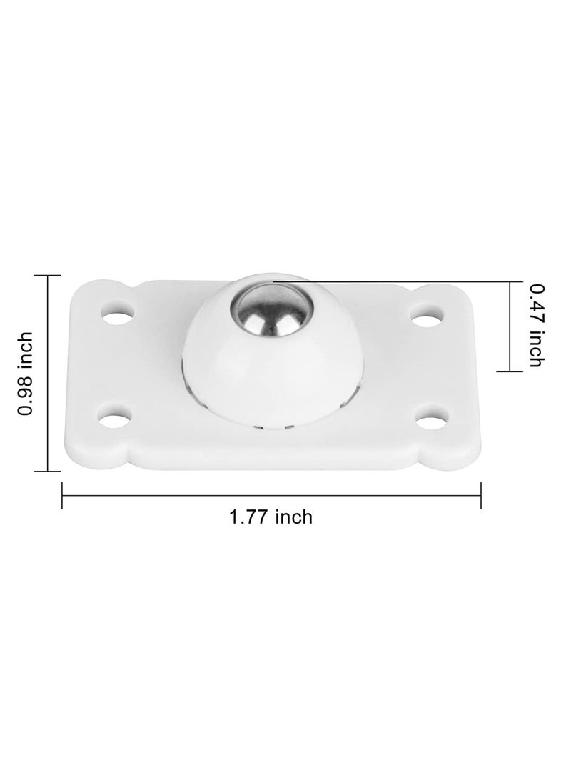 Generic - 4pcs Self Adhesive Mini Swivel Caster Wheels - 360° Rotatable Stainless Steel Casters for Effortless Mobility of Boxes, Trash Bins & Small Furniture Cabinets - Perfect for Home & Office Use - Image 1