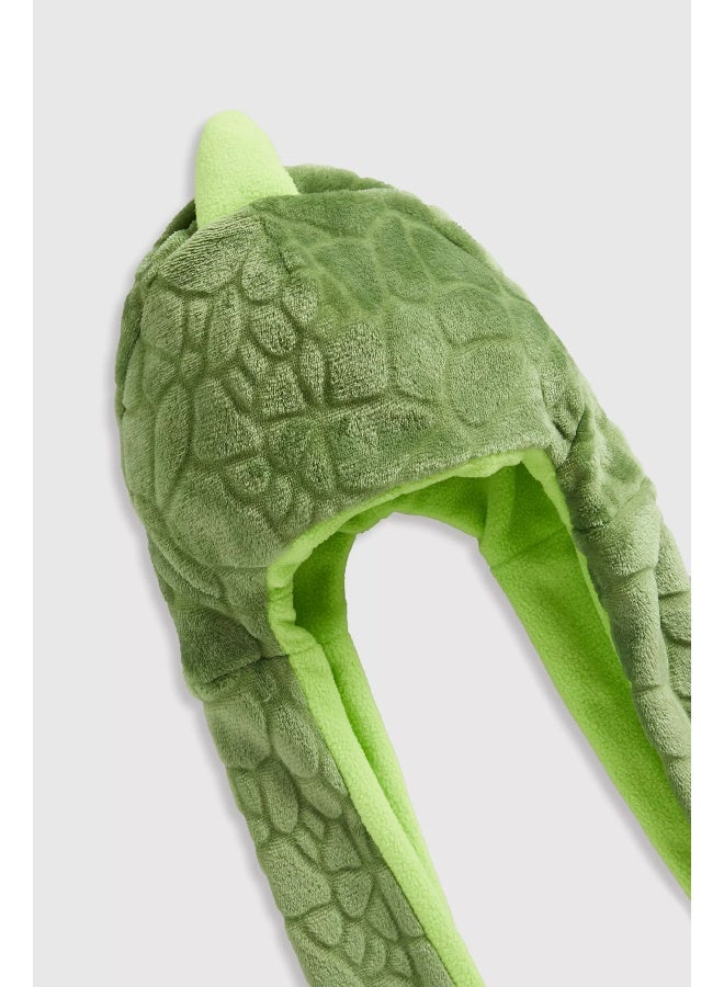 mothercare Green Dinosaur Hooded Scarf  - Image 2