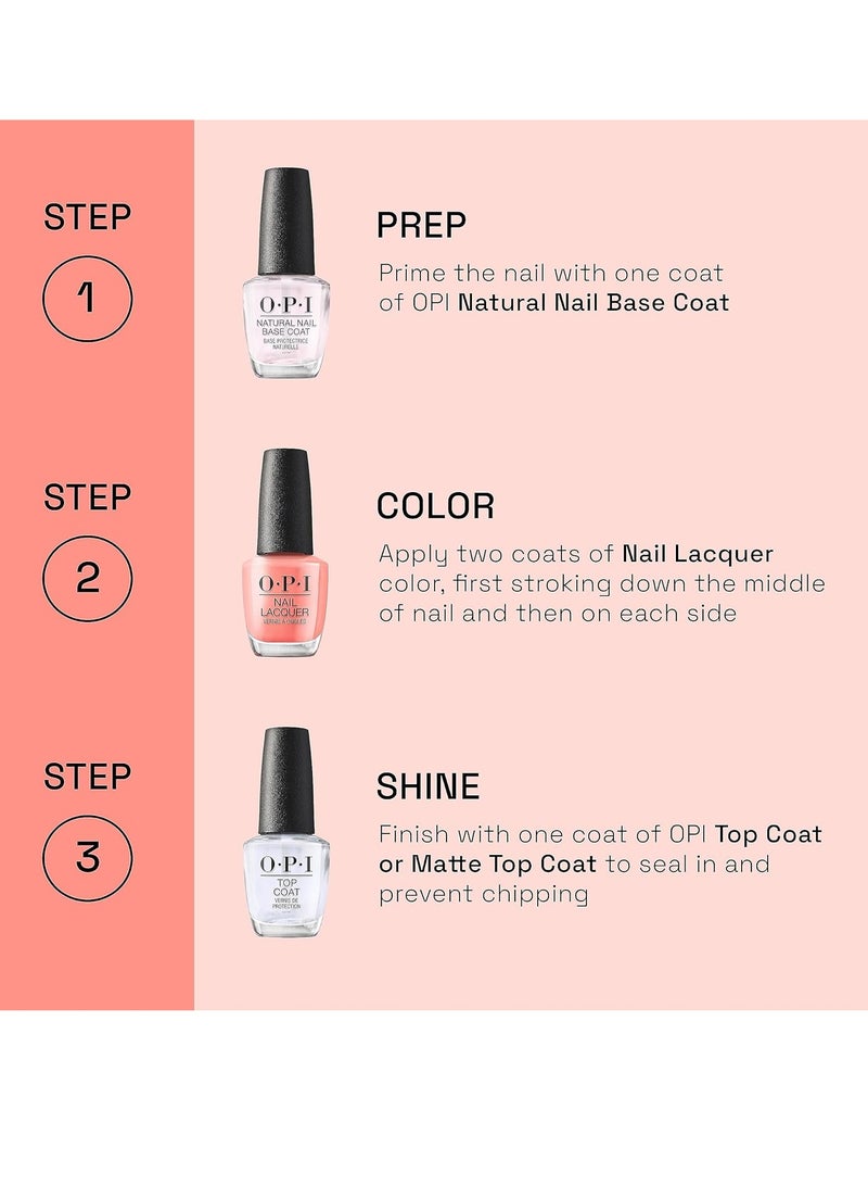 أو بي آي O.P.I طلاء أظافر 15 مل طلاء أظافر يدوم طويلاً ومقاوم للتشقق - Image 4