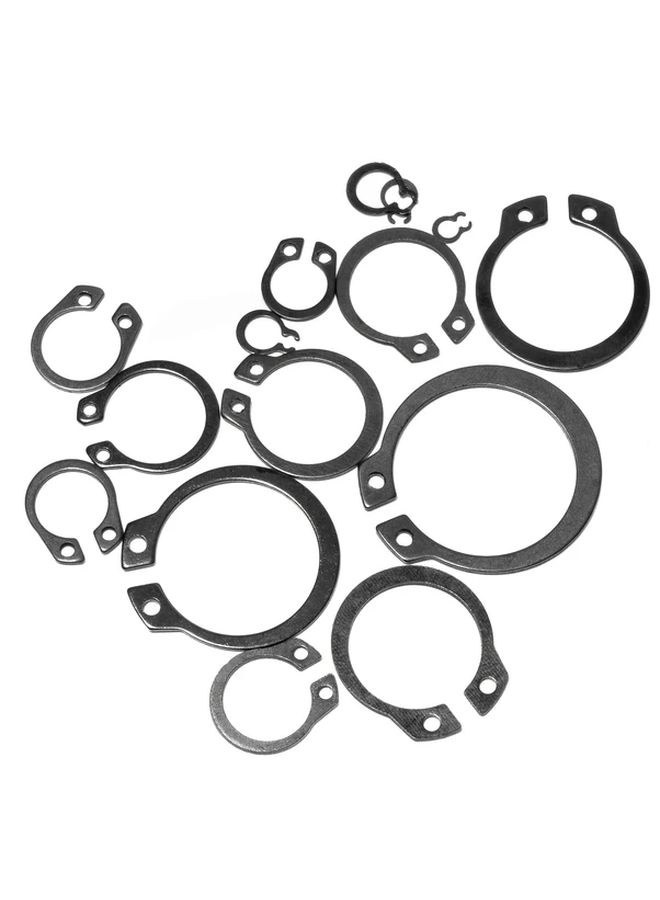 455pcs Alloy Steel External Snap Ring Set Assortment 15 Sizes Retaining Circlip Kit - Image 5
