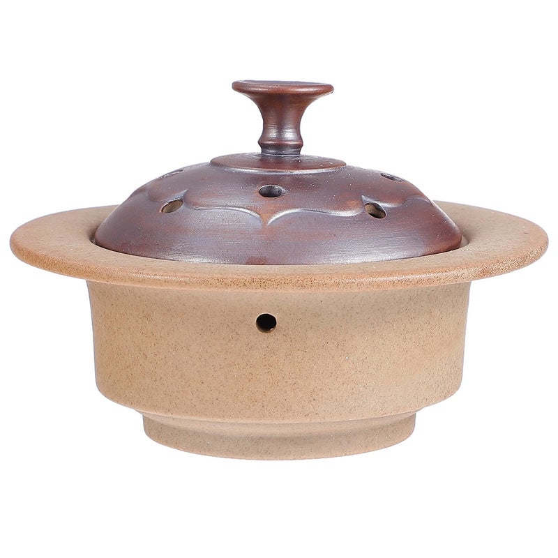 حامل مبخرة سيراميك مع صينية أقراص خشب الصندل لعطر المنزل والتأمل - Image 2